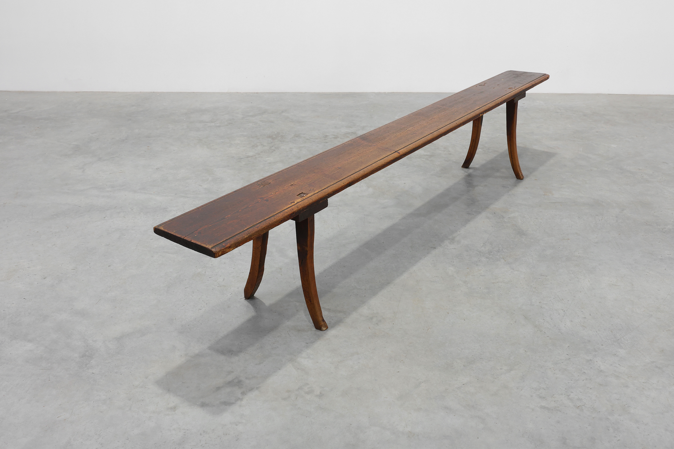 Large wabi sabi style wooden bench with beautiful patina, Japan 19th century thumbnail